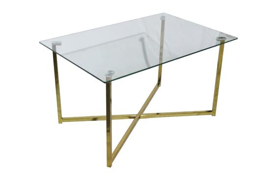 Coffee Table Gold Glass Top