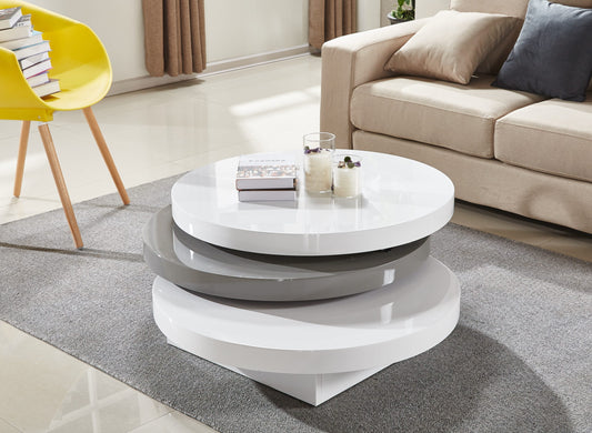 Coffee Table Glossy White/Grey