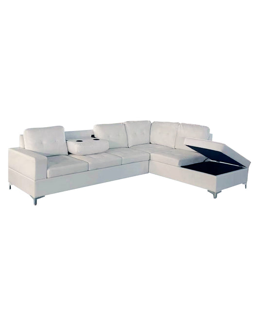 Sectional Sofa Anthonella White (RIGHT)