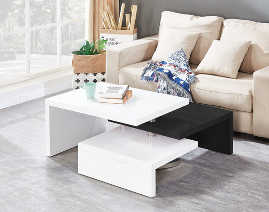 Coffee Table 3040  Glossy Black and White