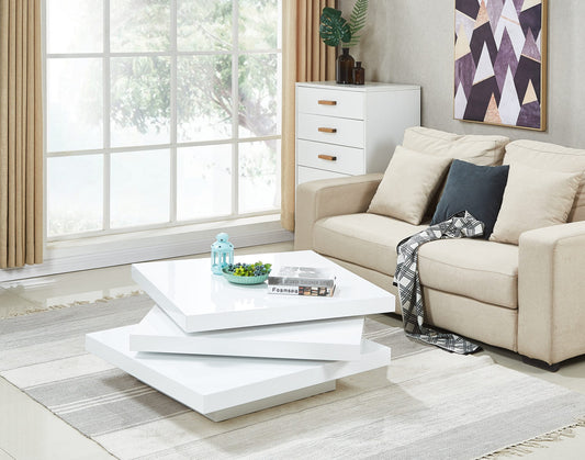 Coffee Table 3060 Glossy White 3 layers