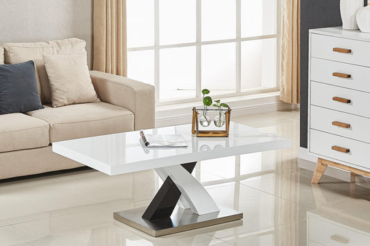 Coffee Table 3720 Glossy Black and White