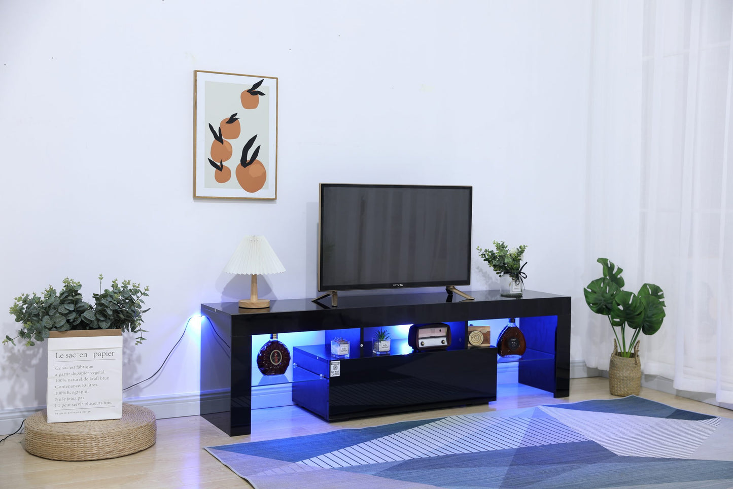 Tv Stand LED 4803 Glossy Black Up to 65" TV