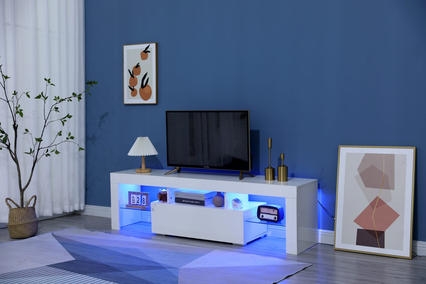 Tv Stand LED 4803 Glossy White Up to 65" TV