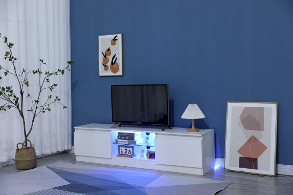 Tv Stand LED 4804 Glossy White Up to 65" TV