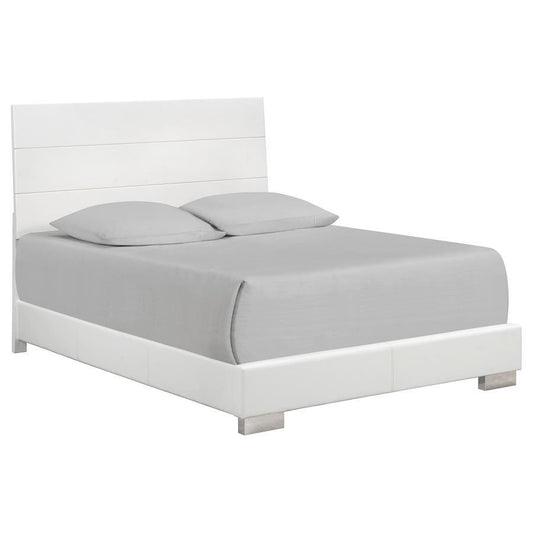 Bed Felicity Panel Bed Glossy White