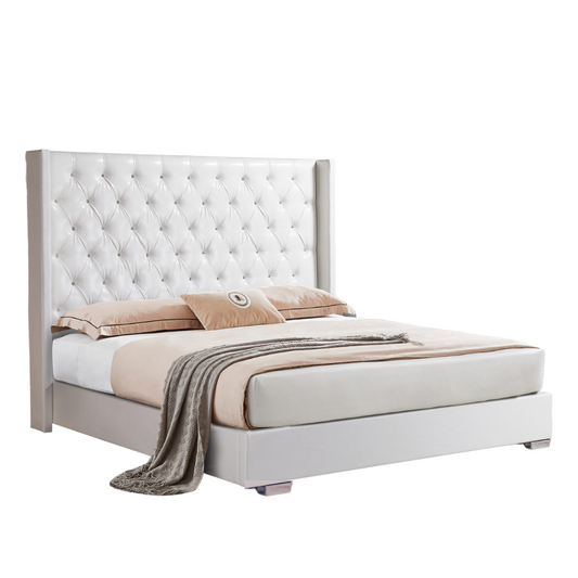 Bed Diamond 8115 Upholstered White