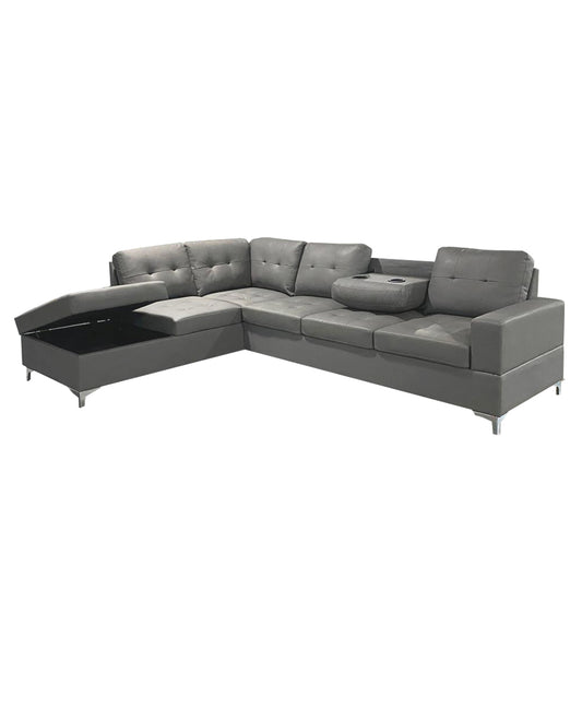 Sectional Sofa Anthonella Grey (LEFT)