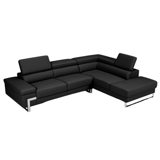 Sectional Sofa Athena Black (RIGHT)