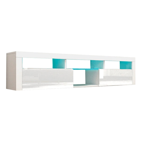 TV228 Floating TV Stand with LED White