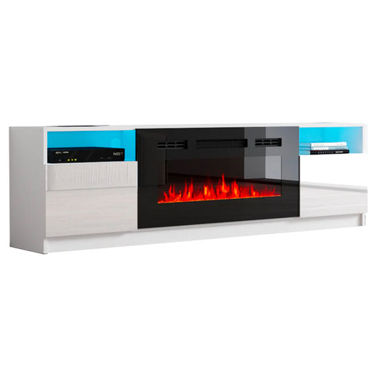 TV4190 Fireplace TV Stand WHITE